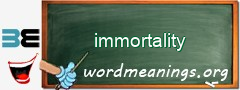 WordMeaning blackboard for immortality